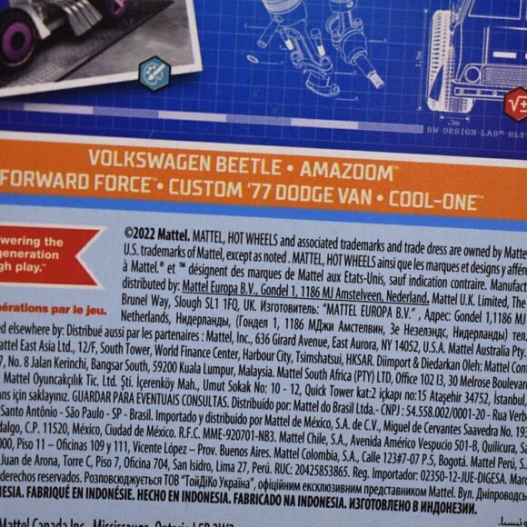 Hot Wheels 2022 HW Design Lab Series 5 Vehicle Gift Pack #HLY72 1:64 Scale - Picture 11 of 11